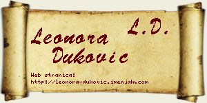 Leonora Duković vizit kartica